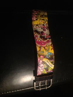 Ed hardy leather cuff bracelet