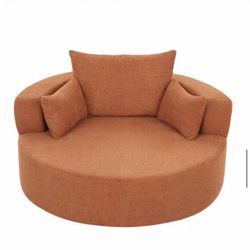 360° Swivel Round Barrel Chair