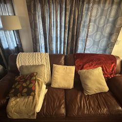 Leather Burgundy Couch  
