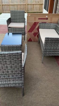Delivery Included. Brand New 40”/19.5” Outdoor Patio  Wicker Sets NEW In Box 100%