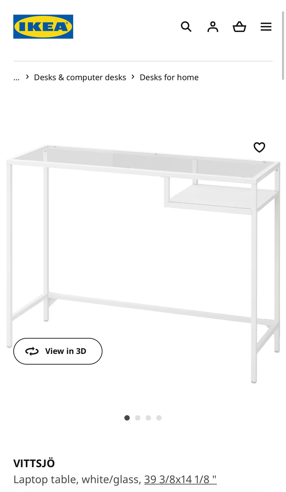 Ikea Desk VITTSJÖ