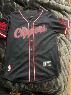 LA Clippers Pro Standard Baseball Jersey Navy Button Up