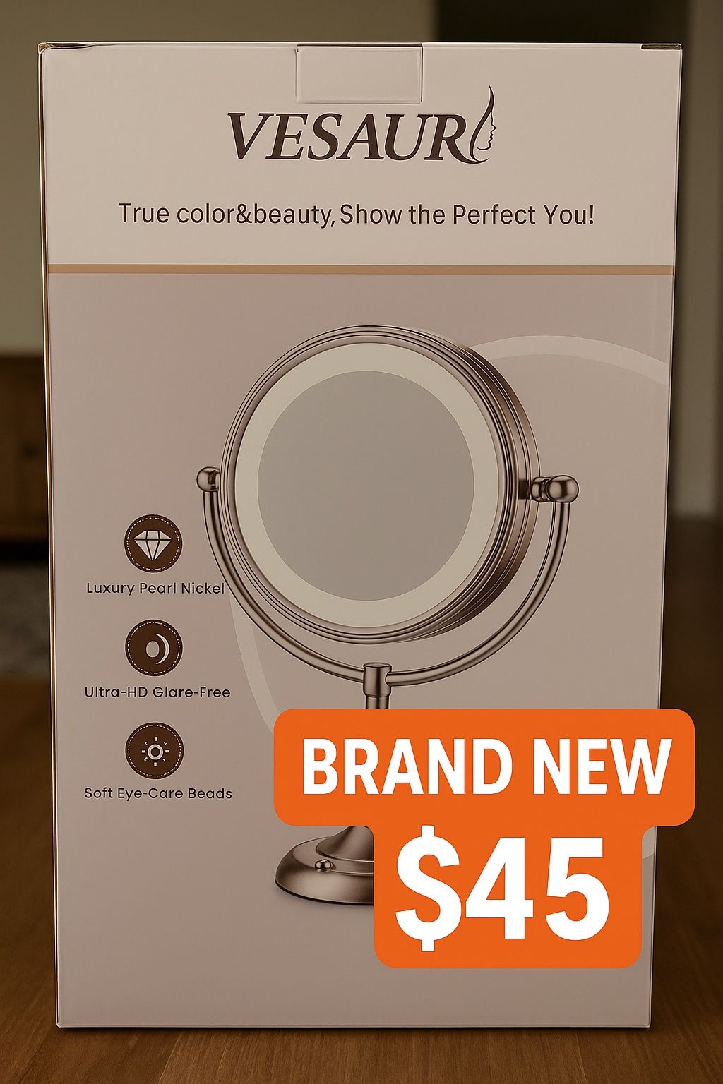 VESAUR Lighted Makeup Mirror – Brand New in Box