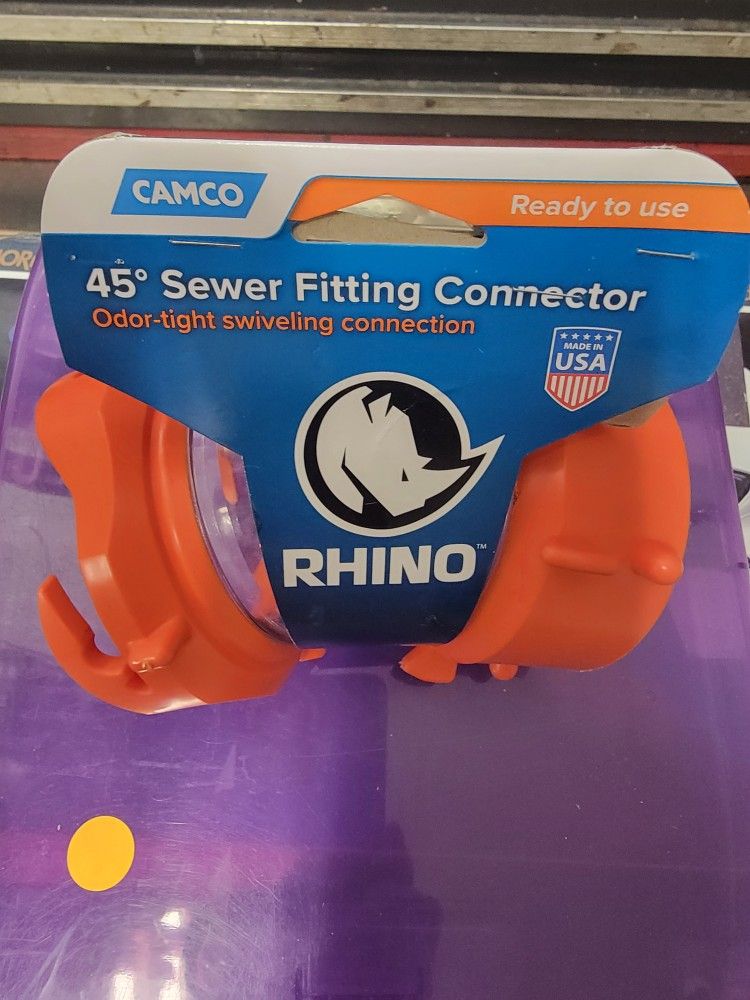 Camco Rhino 45° Sewer Fitting Connector RV Trailer Motorhome