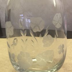 Beautiful  Etched Decanter