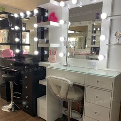 Vanity Set Hollywood Mirror LED Lights Makeup Table✨New