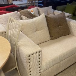 Mini sofa and loveseat for only $800 for two piece groups $800 for both pieces in stock ready to go today