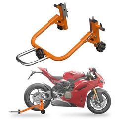 EZIMOTO DOUBLE ARM HD Motorcycle Rear Paddock Stand, 880 lbs Max Load , Orange