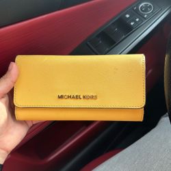 Yellow Michael Kors Wallet 