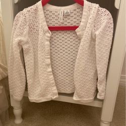Janie and Jack Size 2T White Sweater 