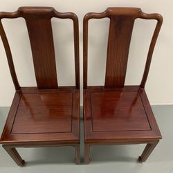 Rosewood Dining Chairs With Silk Cushions