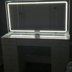 LED glass Top Vanity