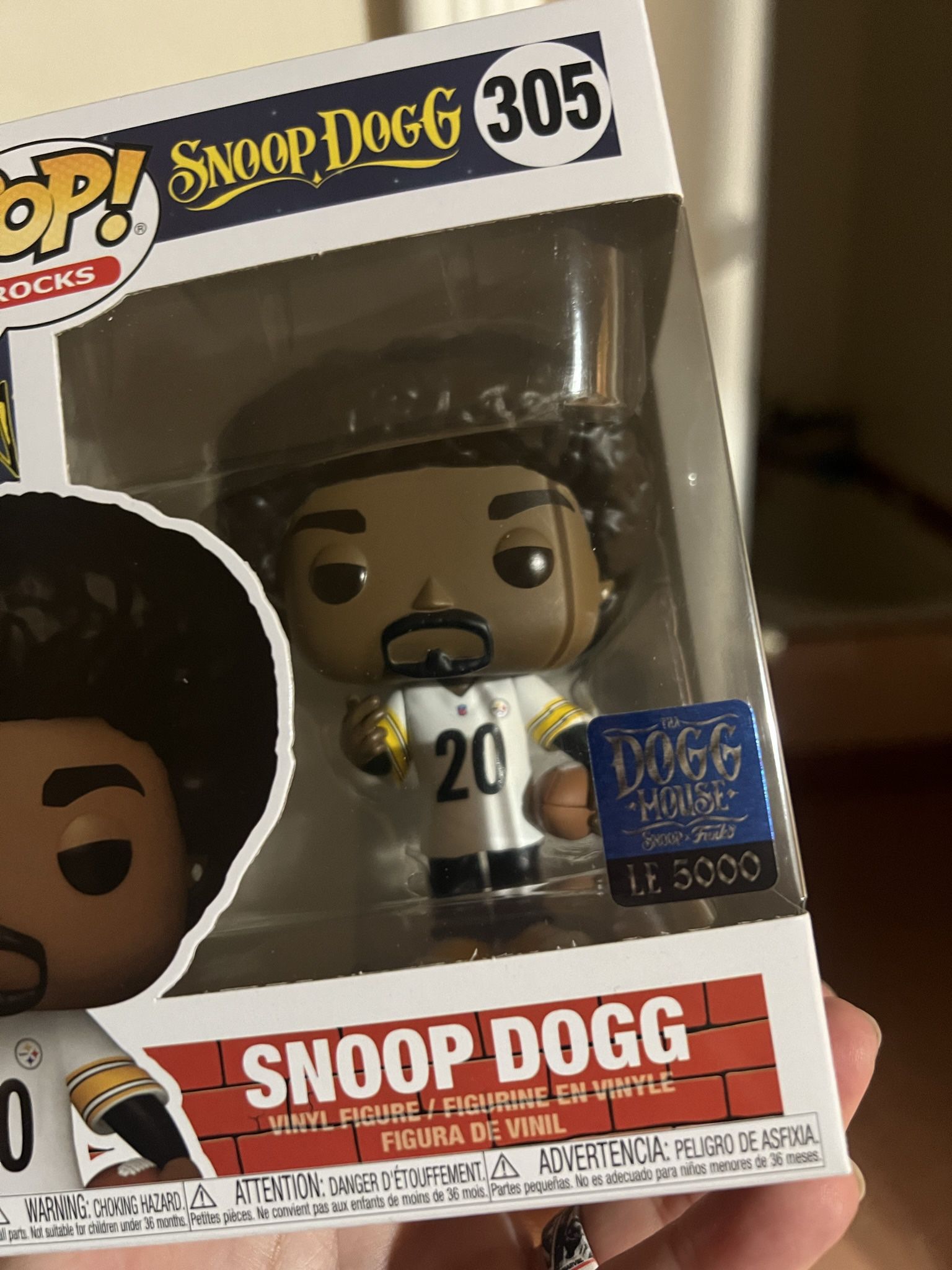 Snoop Dogg Signed LE5000 White Pittsburgh Steelers Jersey Funko