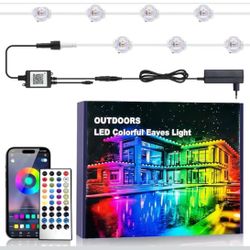 90 Ft RGB LED Eaves Light Strip Kit with App Control, Outdoor Waterproof Decorative Lighting 60 Lights