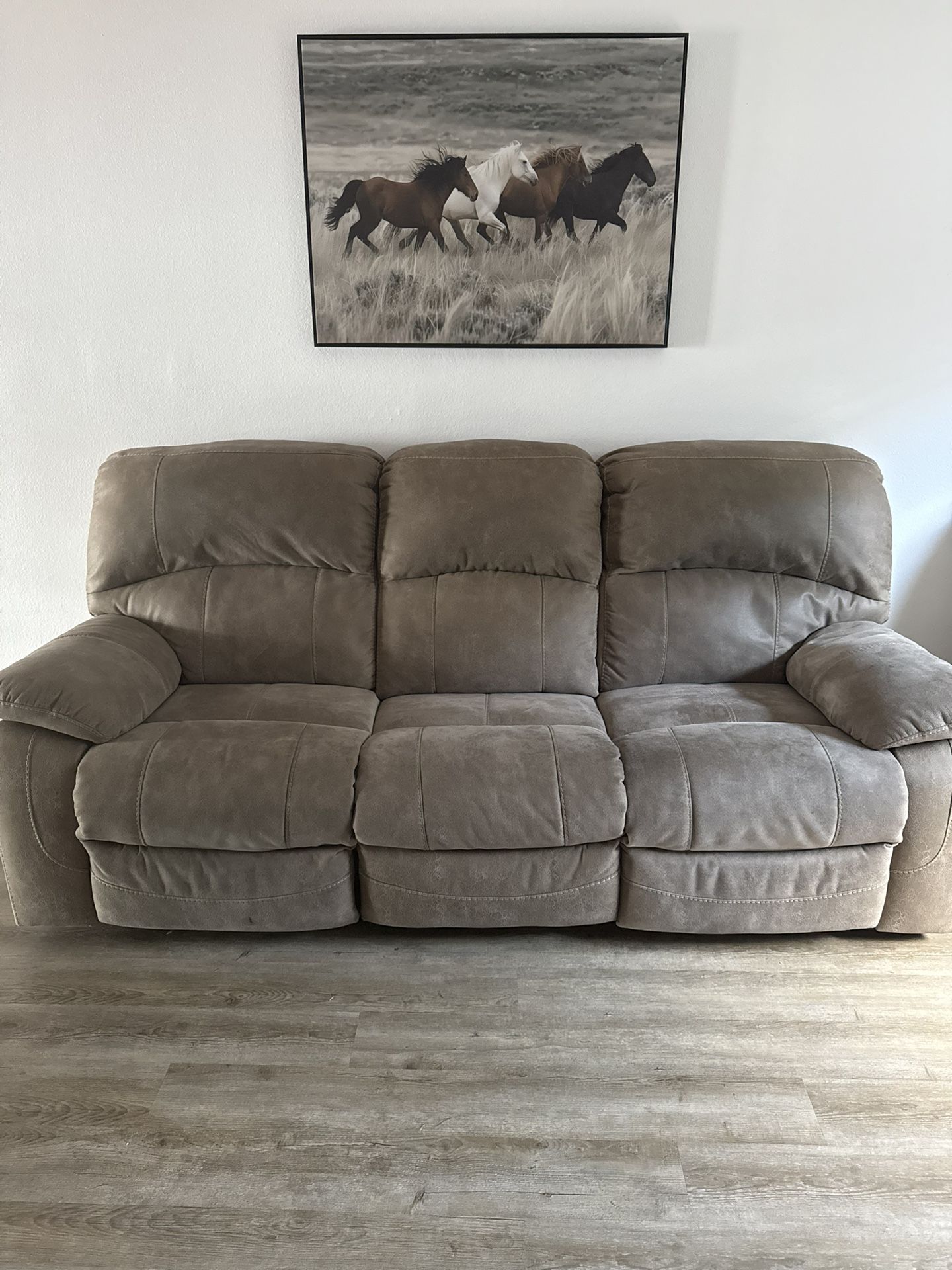 Ashley Sofa, Sofa Recliner Brown Couch