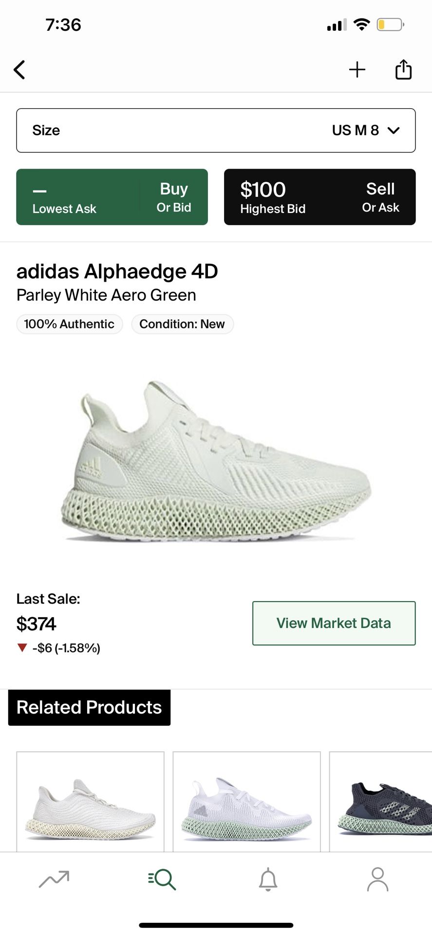Adidas Parley White 4D DS