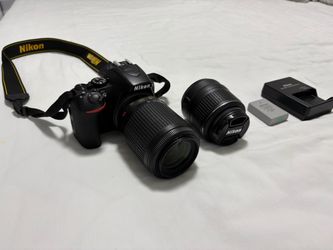 Nikon D3500 DSLR + 2 Lenses 55-200mm & 18-55mm | 8,596 Shutter Count