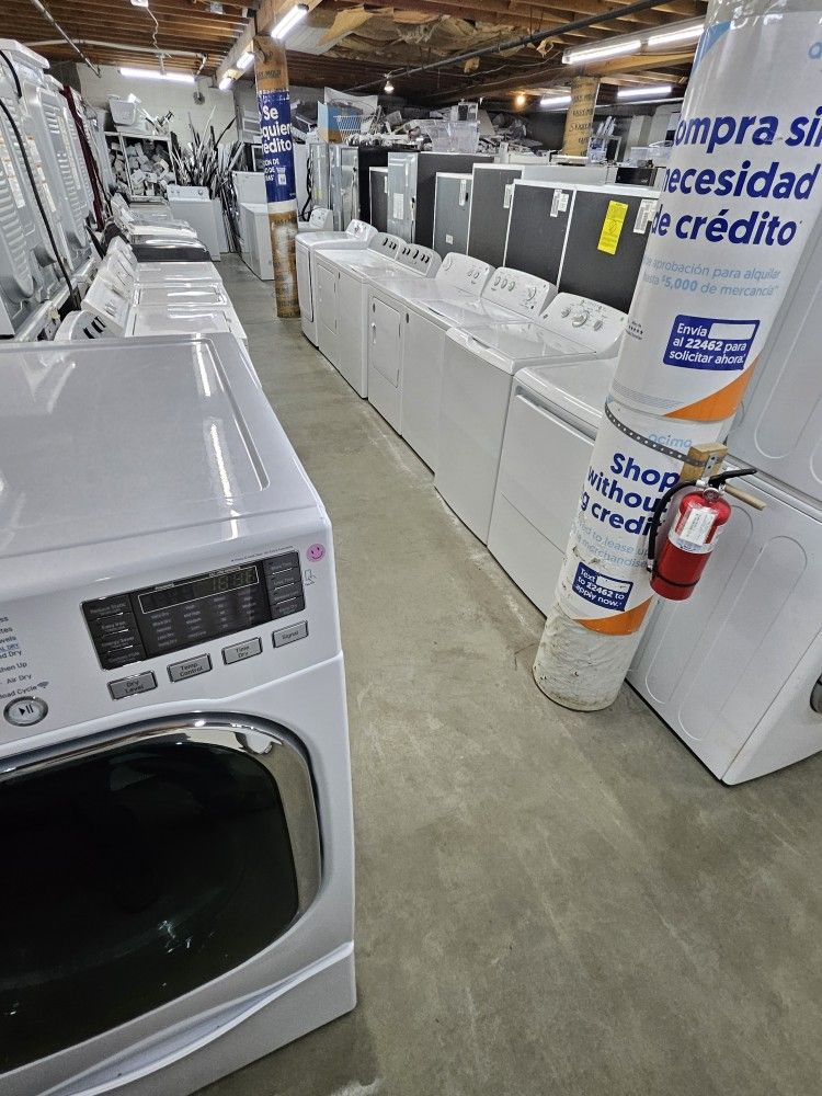 Huge Liquidation Sale Store Full Of Nice Refurbished Certified Gently Used Washer Dryer Refrigerator Oven Stove Stackable Free Warranty Free Financing