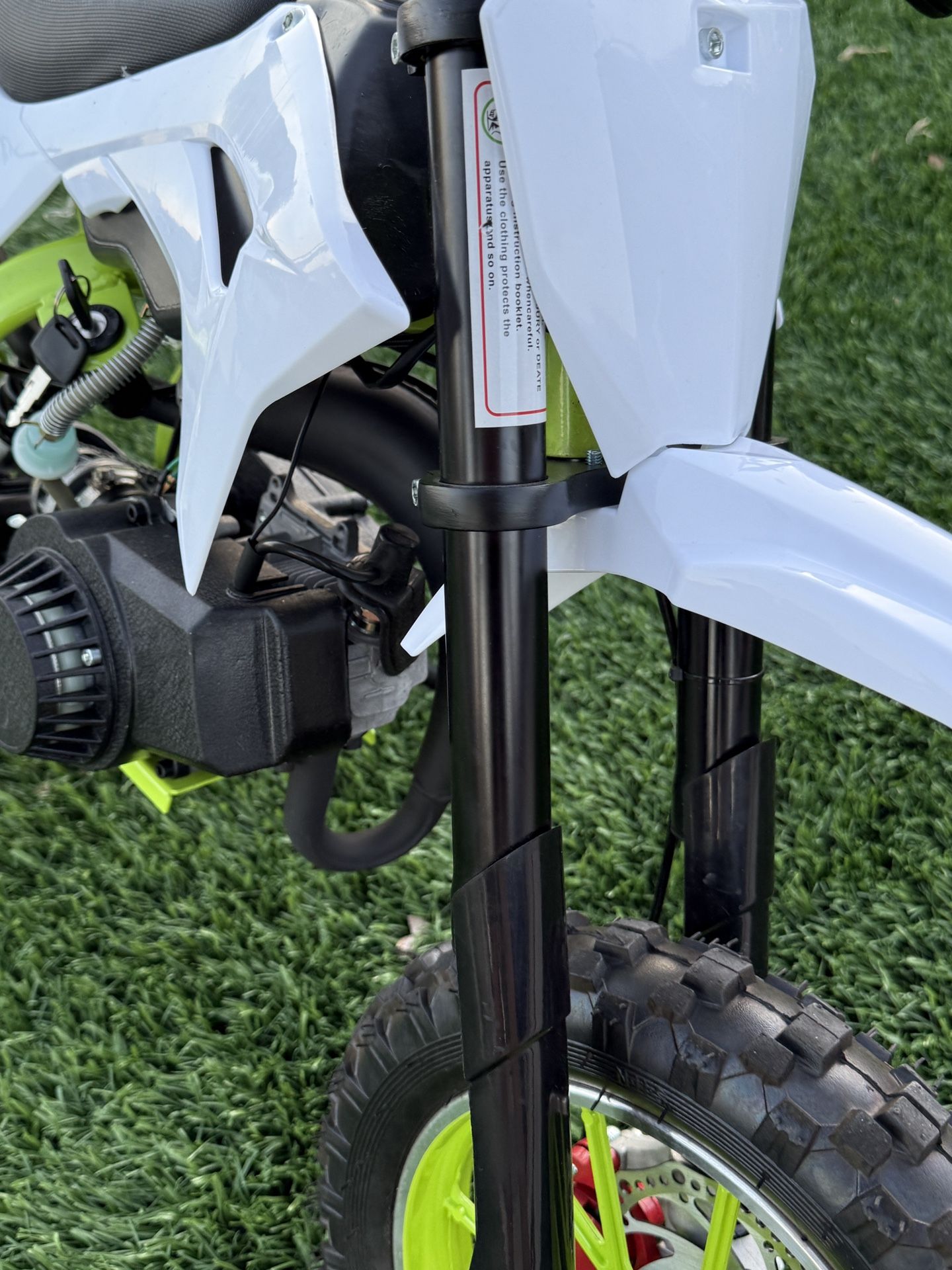 49 cc two-stroke mini dirtbike