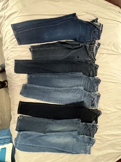 8 Pair Of Womens Jeans Size 8-10
