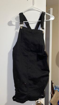 Black overall dress
