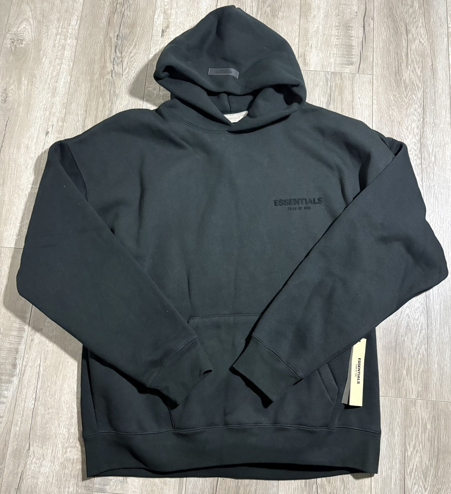 Jet Black Essentials Hoodie - Size XL