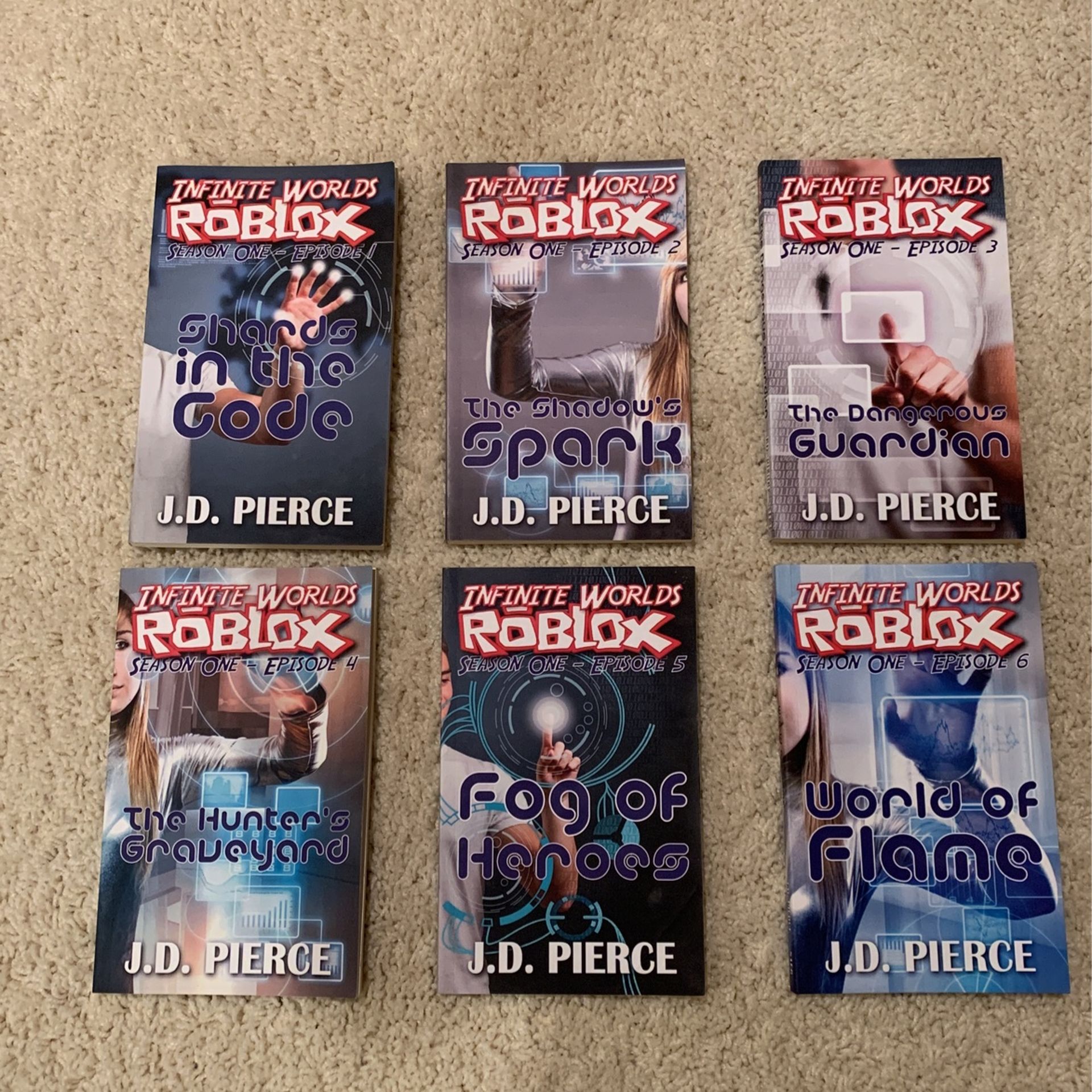 Roblox Infinite Worlds J.D. Pierce Complete Book Set 1-6 Extremely Rare