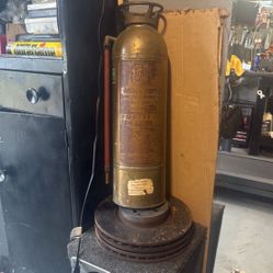 Antique copper fire extinguisher 