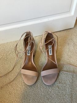 Steve Madden Lace-Up Block Heels - Size 5.5