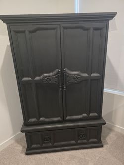Solid wood black dresser