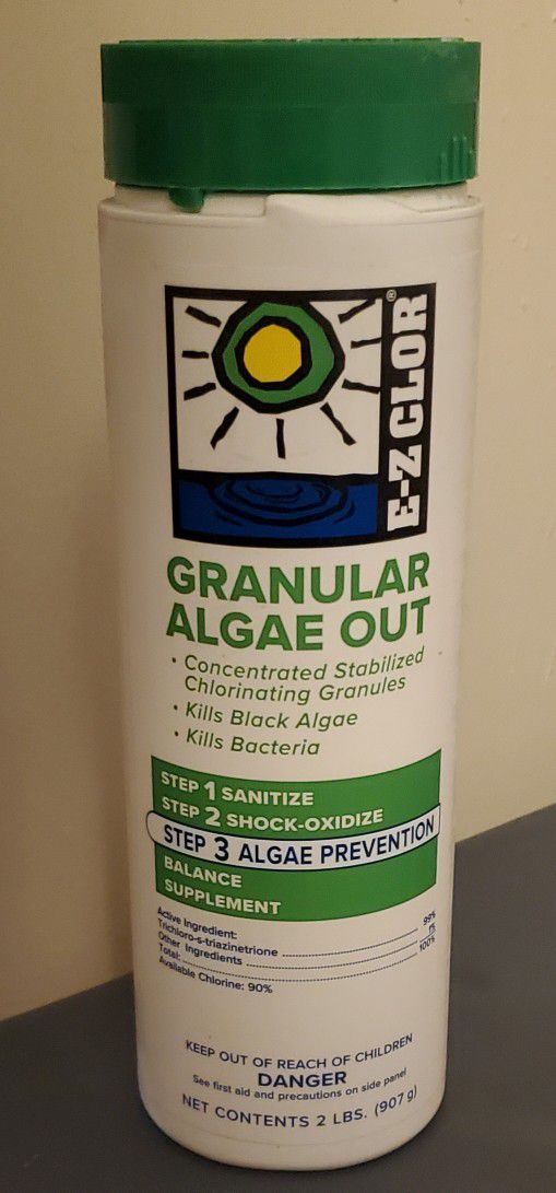 NEW E-Z Chlor Granular Algae Out (Algaecide For Pools) 2lbs - $15 Each or 2/$25.
