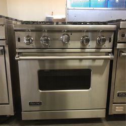 Viking Gas Range Stove 30”Wide In Stainless Steel 
