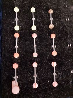 Industrial Barbell Piercing Jewelry Set