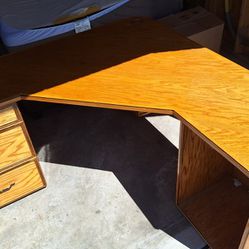 Wooden L Desk