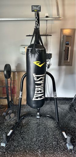 Everlast boxing stand: heavy bag and speed bag