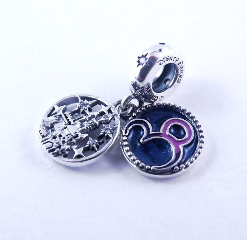 Genuine PANDORA Disney 30th Anniversary Castle Charm W/Pouch