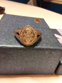 Three quarter carat white gold diamond ring