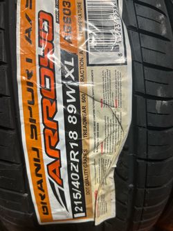 215/40R18 Arroyo Grand Sport A/S $420