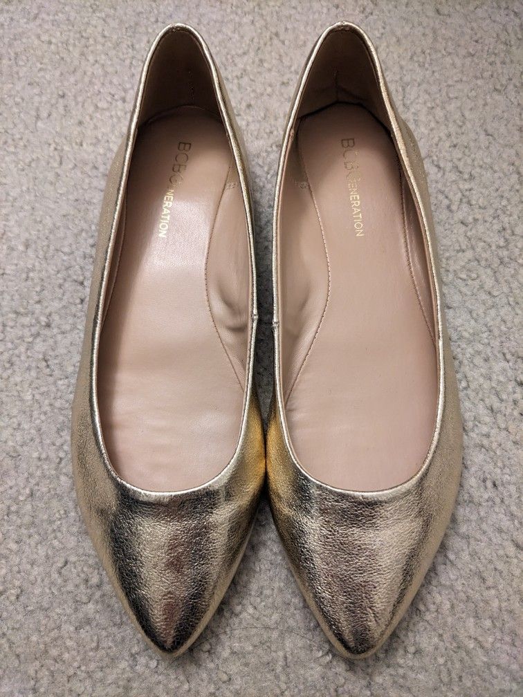 Gold Ballet Flats