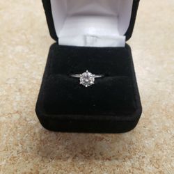 1.12ct Solitaire Diamond Ring In Platinum Setting 