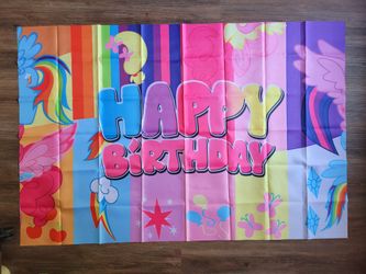 My Little Pony Happy Birthday Backdrop