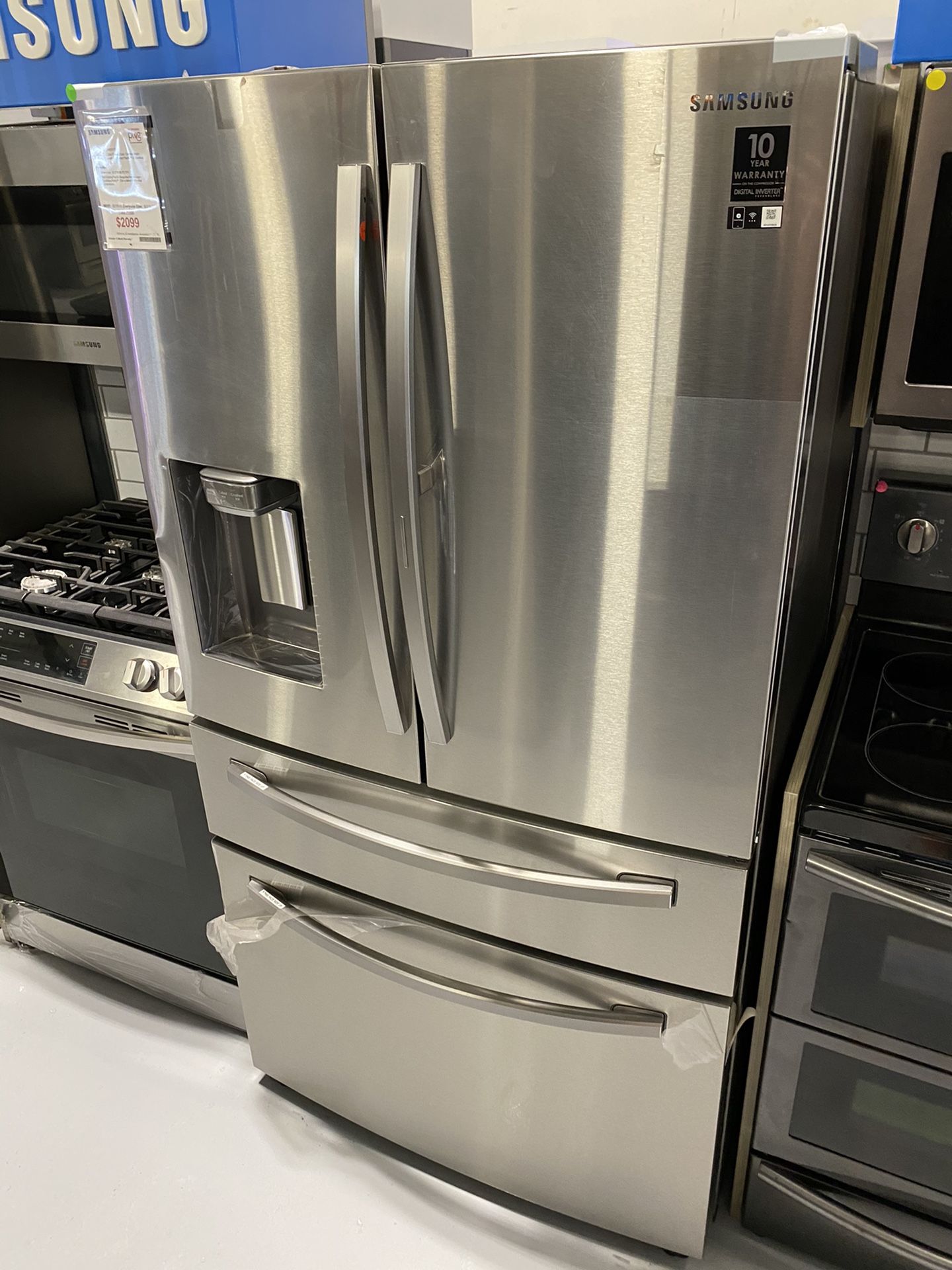 Samsung Stainless Steel 23 Cu. Ft. 3-Door French Door, Counter Depth Refrigerator With CoolSelect Pantry