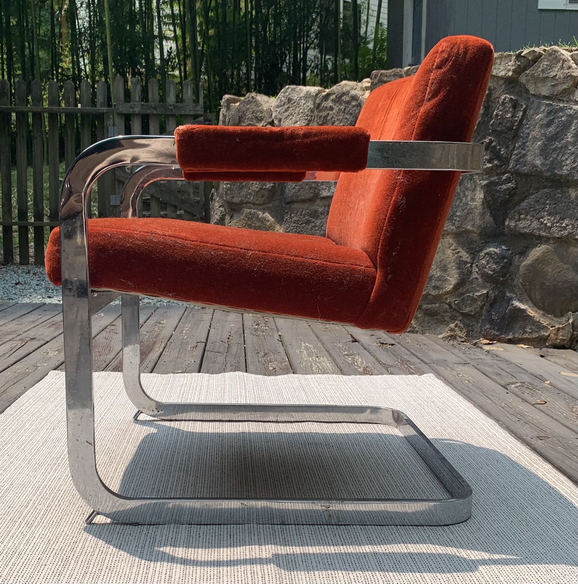 Authentic Milo Baughman for Thayer Coggin Postmodern MCM Cantilever Lounge Chair