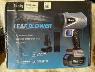 Pkalq UPGRADED Leaf Blower Cordless - 800,000 RPM with 2 x 4.0Ah Batteries and Charger