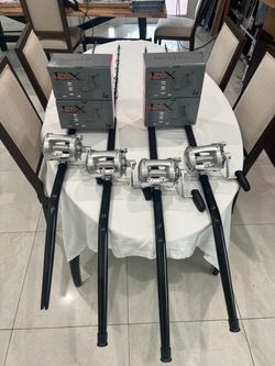 New Avet 50EXW 2 speed on New Palmetto 50-80lb Bent But roller tip rods