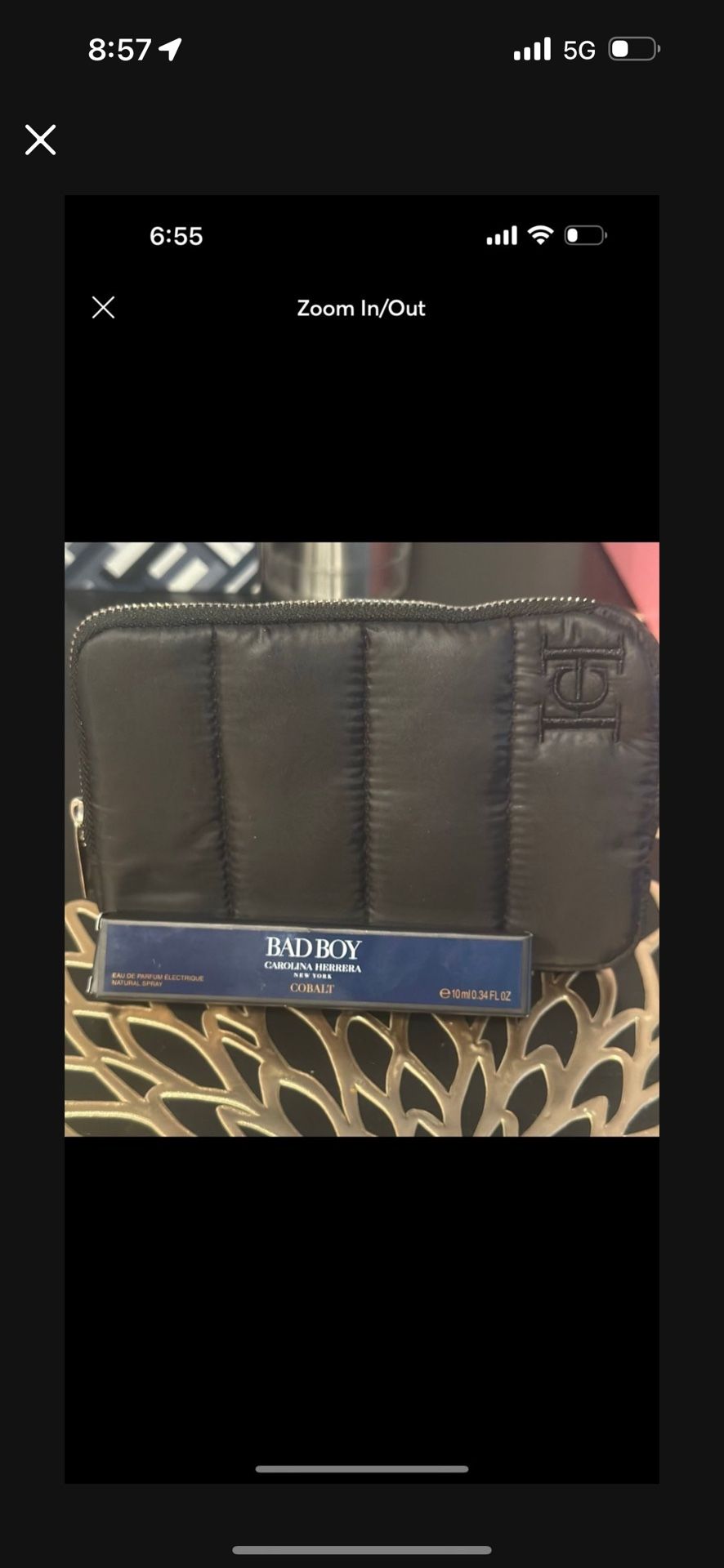 New Carolina Herrera Bad Boy men’s fragrance 10ml & black pouch