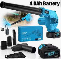 Leaf Blower, Brushless Handheld,High-Power , Lightweight Portable Lithium Battery. 4000Mah