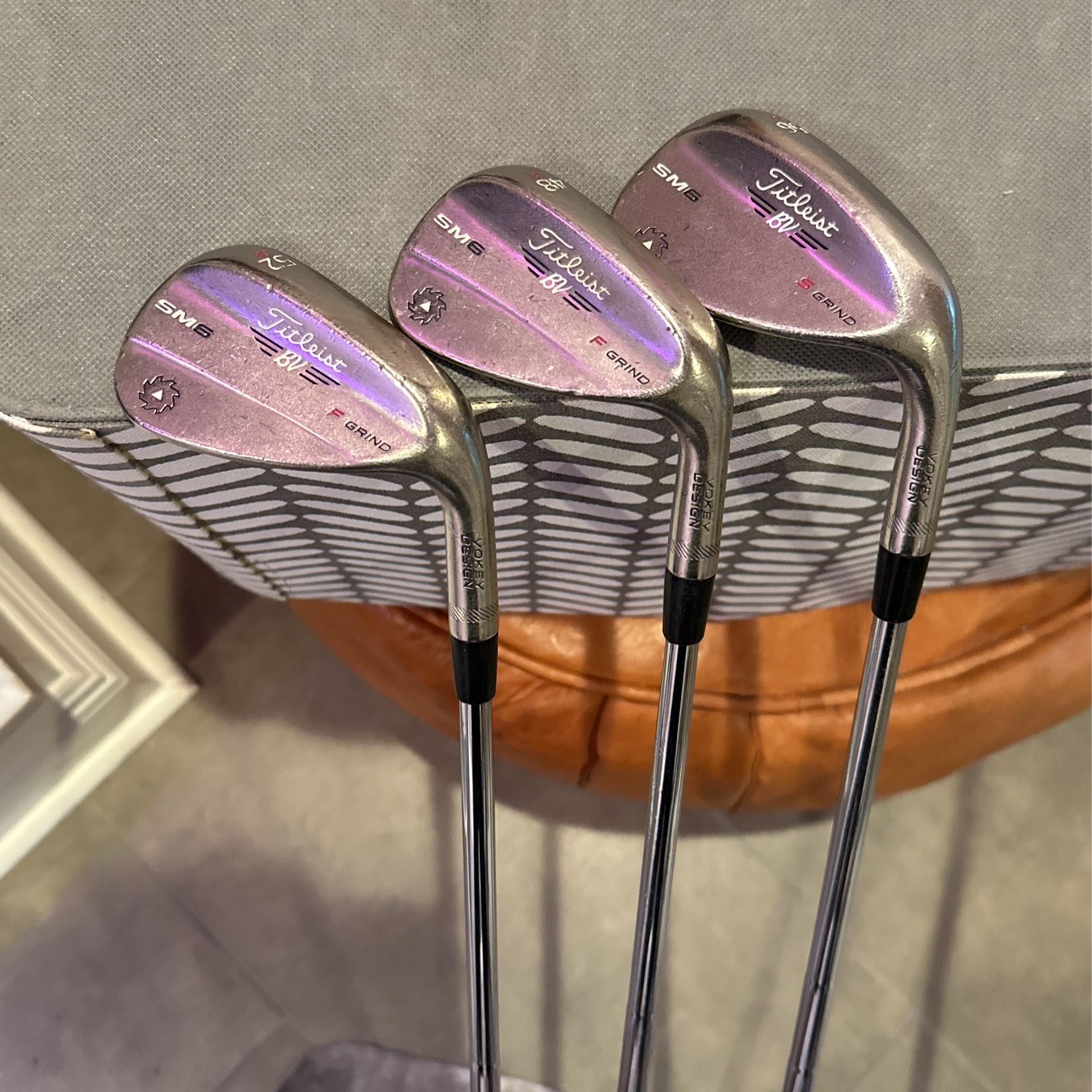 3 Titleist Vokey Design Wedges.