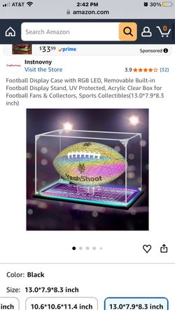 Football display stand with light