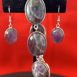 Amethyst Stone Jewelry Set